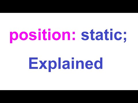 Position Static In CSS