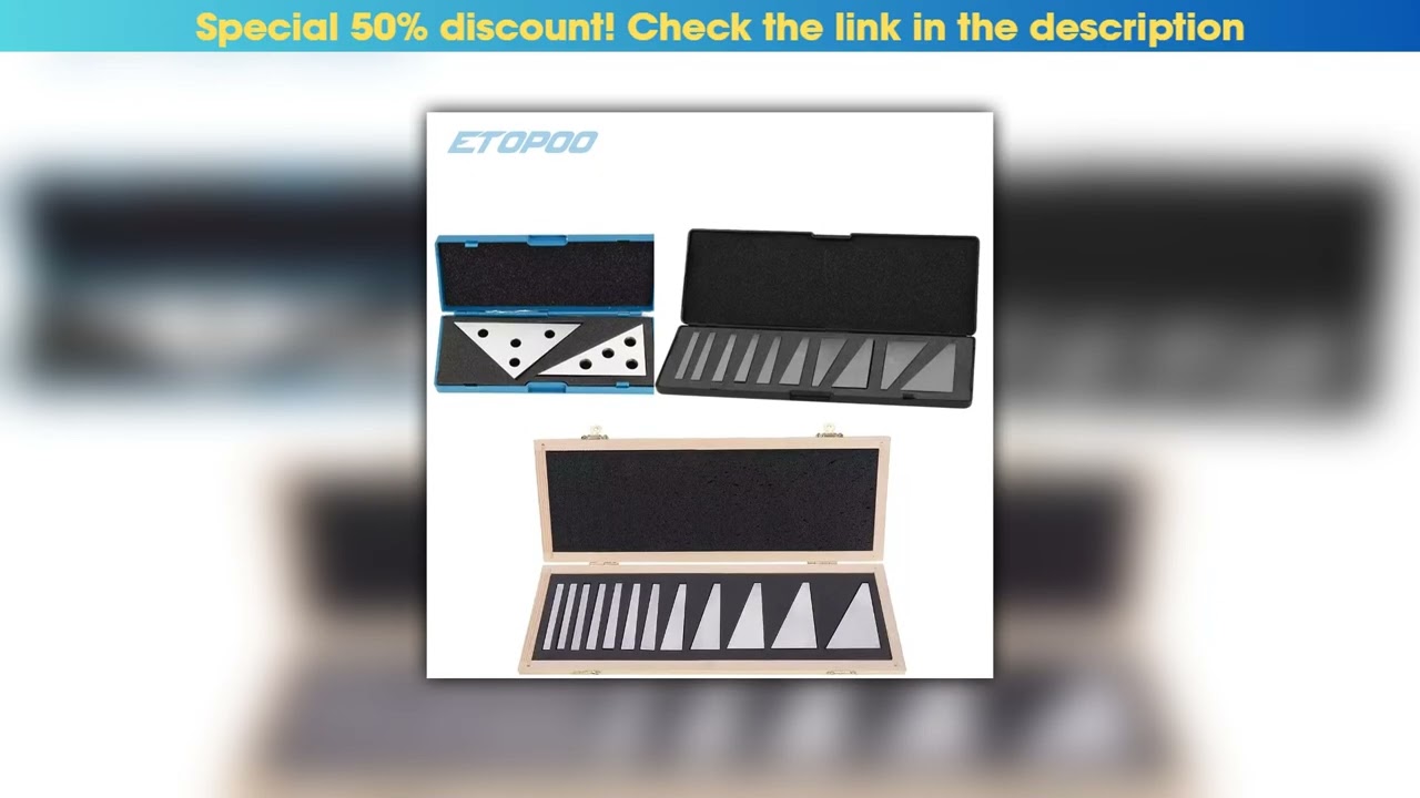 Get 10Pcs 1-30 Degree Precision Ground Durable Angle Block Set 2pcs Angle Block  For Lathes Milling