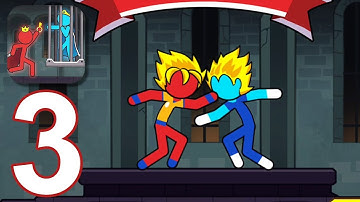 Red And Blue Stickman - Gameplay Walkthrough part 3 - Levels 31-40 (iOS,Android)