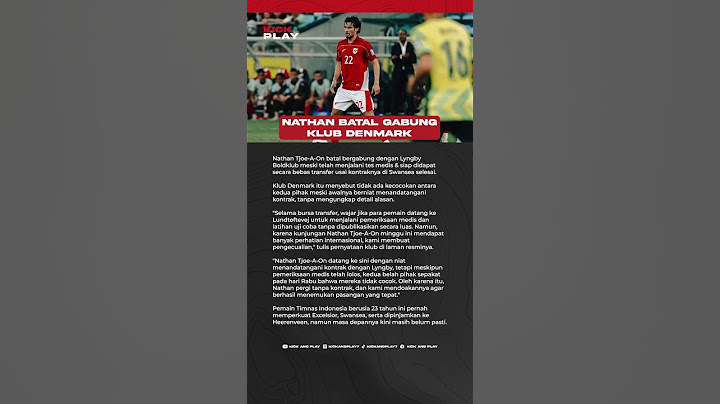 Nathan Tjoe-A-On Batal Gabung Lyngby, Masa Depan Masih Abu-Abu