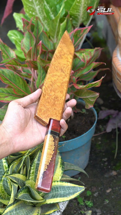 Pisau Bunka model Jepang, Baja S600 Cantik, Mewah, Tajam #knife