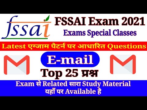 FSSAI Exam 2021// Emails Related Top 25 Questions // MS Office // Google Doc // Digital Signature //