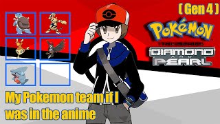 My Pokémon team if I was in the anime (Gen 4)