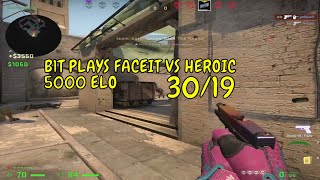 B1T PLAYS FACEIT ON MIRAGE VS HEROIC!