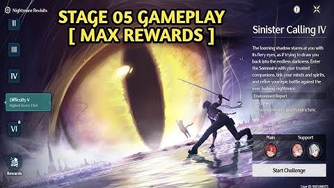 Nightmare Revisit Stage 5 - Difficulty V - Sinister Calling IV - Event Somnium Labyrinth Wuthering