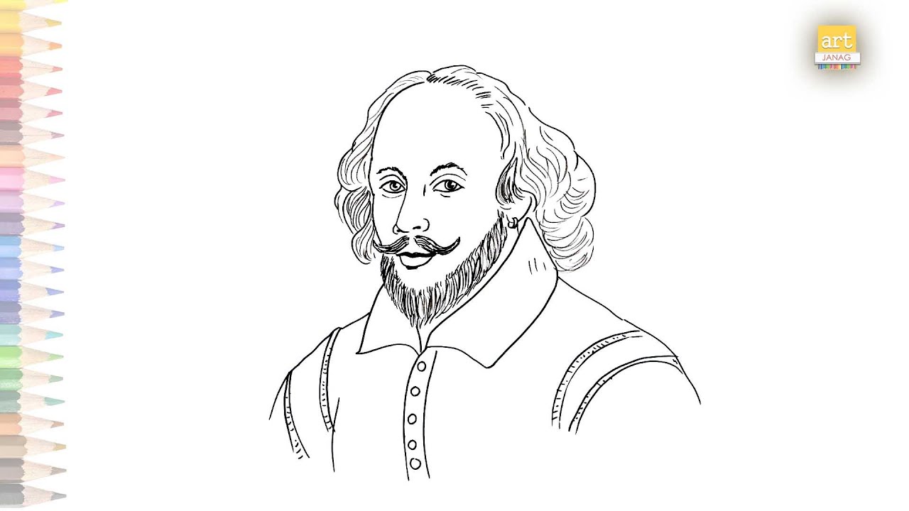 Download HD William Shakespeare  Sketch Transparent PNG Image  NicePNGcom