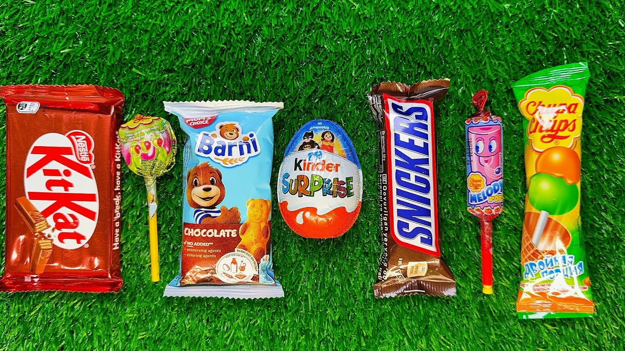 ASMR Most Popular Candies 🍭 Rainbow Lollipops & Chocolate Unwrapping Eating Sounds