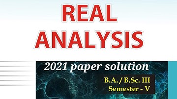 Real Analysis 2021 paper solution #bsc #mdu 5th semester maths