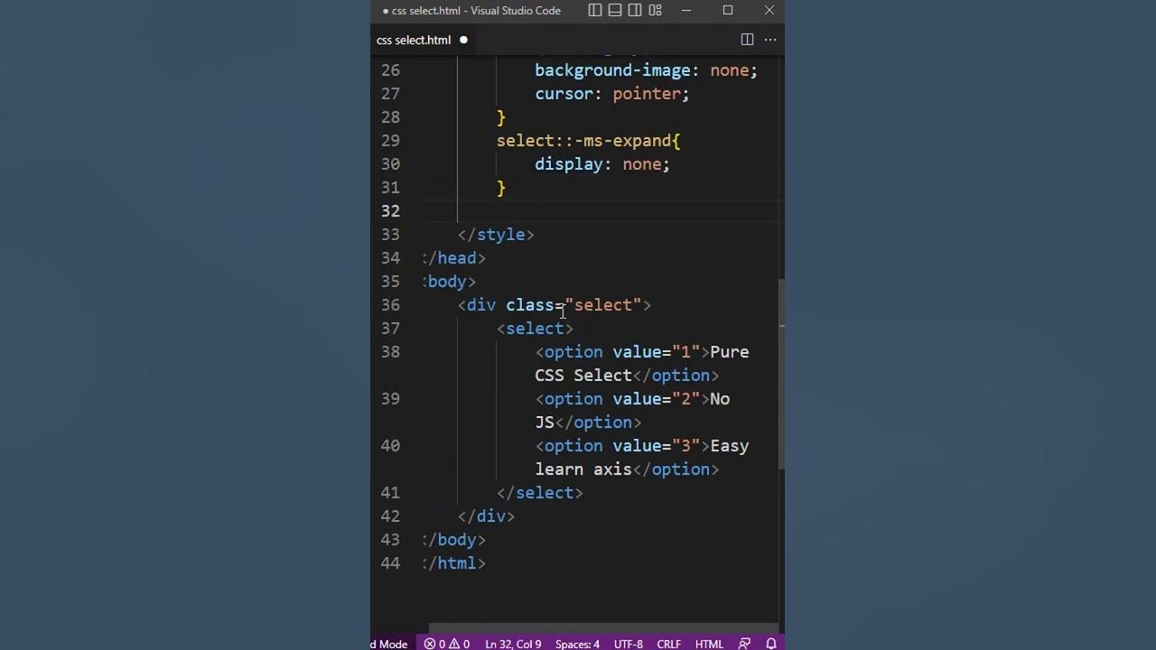 CSS Select | HTML CSS - YouTube