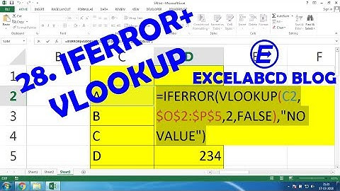 How to combine Excel function IFERROR and VLOOKUP | Excelabcd