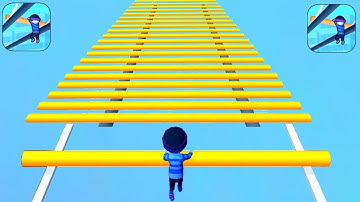 Top Satisfying Mobile Game Going balls, Ball Run, Roof Rails, ios android gameplay walkthrough,,gehe