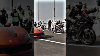 Kawasaki Ninja H2r❤️vs Ferrari 🔥Drag race🏁 screenshot 3