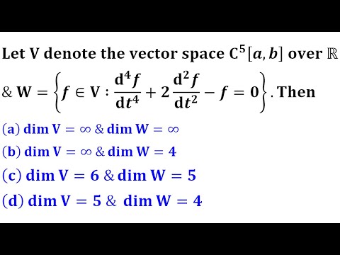 dimension of subspace linear algebra iit jam iitkgp gate 2022 mathematics Question paper 2014