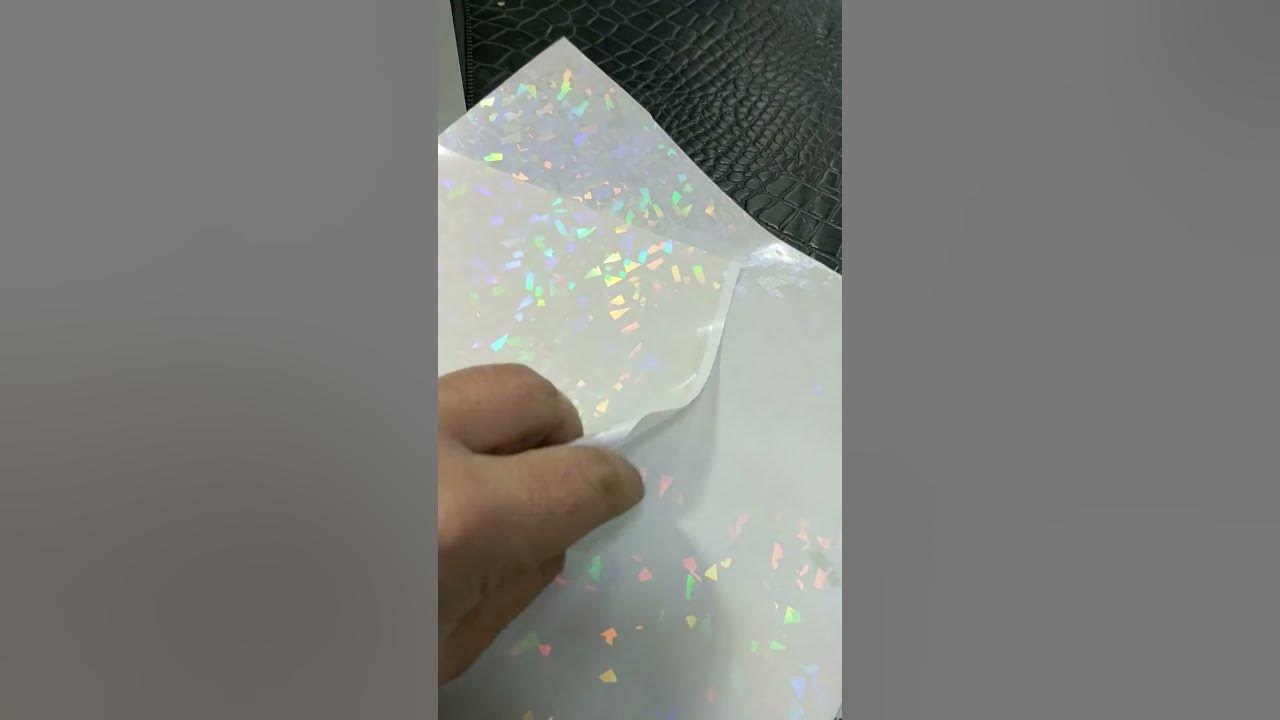 Koala Clear Holographic Sticker Paper STAR, Self-adhesive Laminating  Sheets, Transparent Vinyl Overlay Film A4