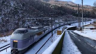 2018年2月3日 中央本線 相模湖〜高尾  東京行き E351系 特急 スーパーあずさ6号