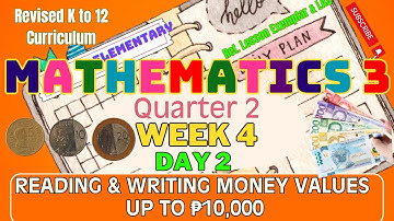 Grade 3 Math Q2 W4 D2 | Reading & Writing Money Values up to ₱10,000 | Revised K-12 MATATAG