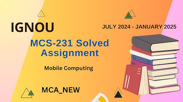 MCS-231 Solved Assignment July-24/Jan-25 || MCA_NEW (4th Sem)|| IGNOU Assignment Solutions (2024-25)