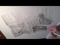 Drawing Process: "Waiting" pet portrait time lapse illustration
