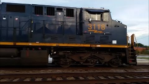 [CSX] 3118 ES44AH Leads Q743-28 With Nice K5HLL In Fayetteville NC