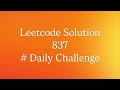Leetcode 837 Solution