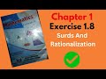 Class 10th General Maths Exercise no 1.8 surds and Rationalization All Questions 