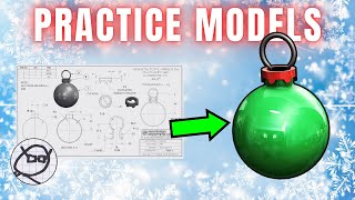 2D to 3D CAD PRACTICE MODEL-  SPECIAL EDITION! Free Drawing Exercise for 3D CAD users- FULLY DEFINED
