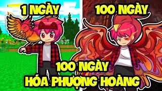 HACHI 100 NGÀY HÓA THÀNH PHƯƠNG HOÀNG LỬA TRONG MINECRAFT*HACHI 100 NGÀY HÓA PHƯƠNG HOÀNG*