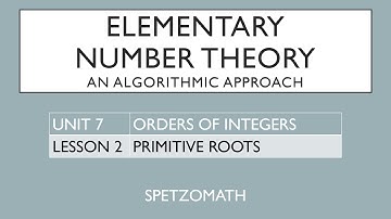 07-02: Primitive Roots