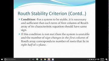 Routh Hurwitz Criteria part2