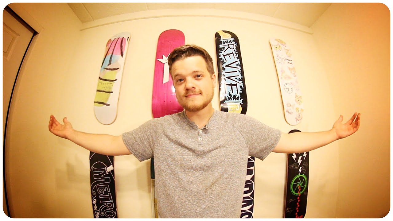 How To: Cheap and Easy Way To Hang Up Skateboards! - YouTube