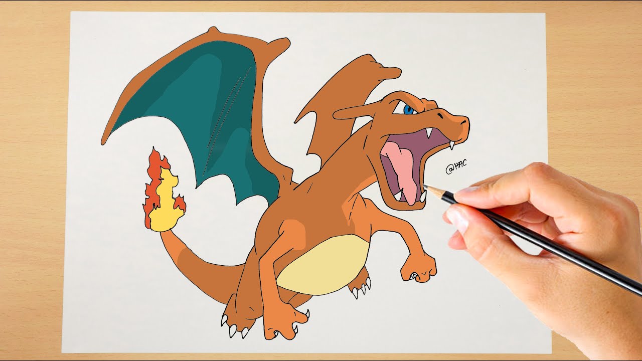 How To Draw Charizard  Pokemon Draw  Color Tutorial  YouTube