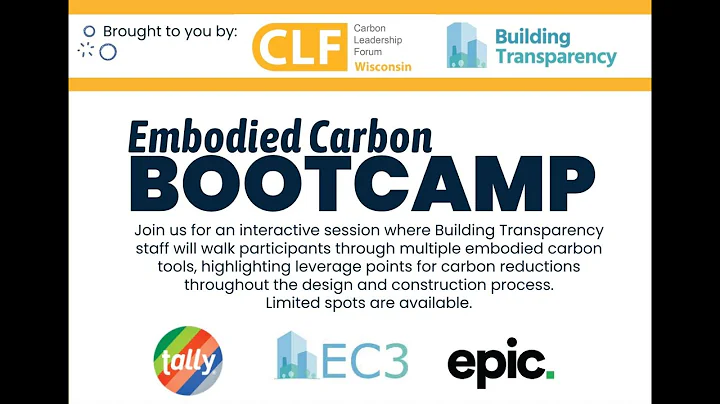 Building Transparency Bootcamp: Tools for Building LCA – EPIC, tally & EC3