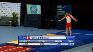 Steffensen Rasmus Den - 2017 Trampoline Worlds, Sofia Bul - Qualification Tumbling Routine 1
