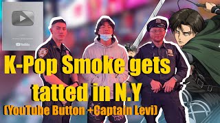K-Pop Smoke gets tatted in New York