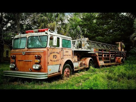 Abandoned Fire Trucks | Creepy Old Rusty Fire Trucks