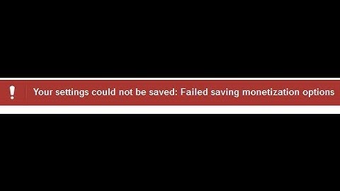 Failed saving monetization options
