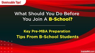 Things You Must Do Before You Join BSchool | Live Webinar With MBA Students On PreMBA Preparation