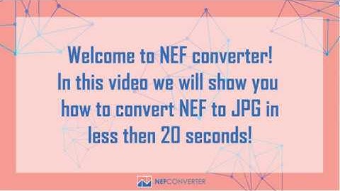 How to use the NEF converter?