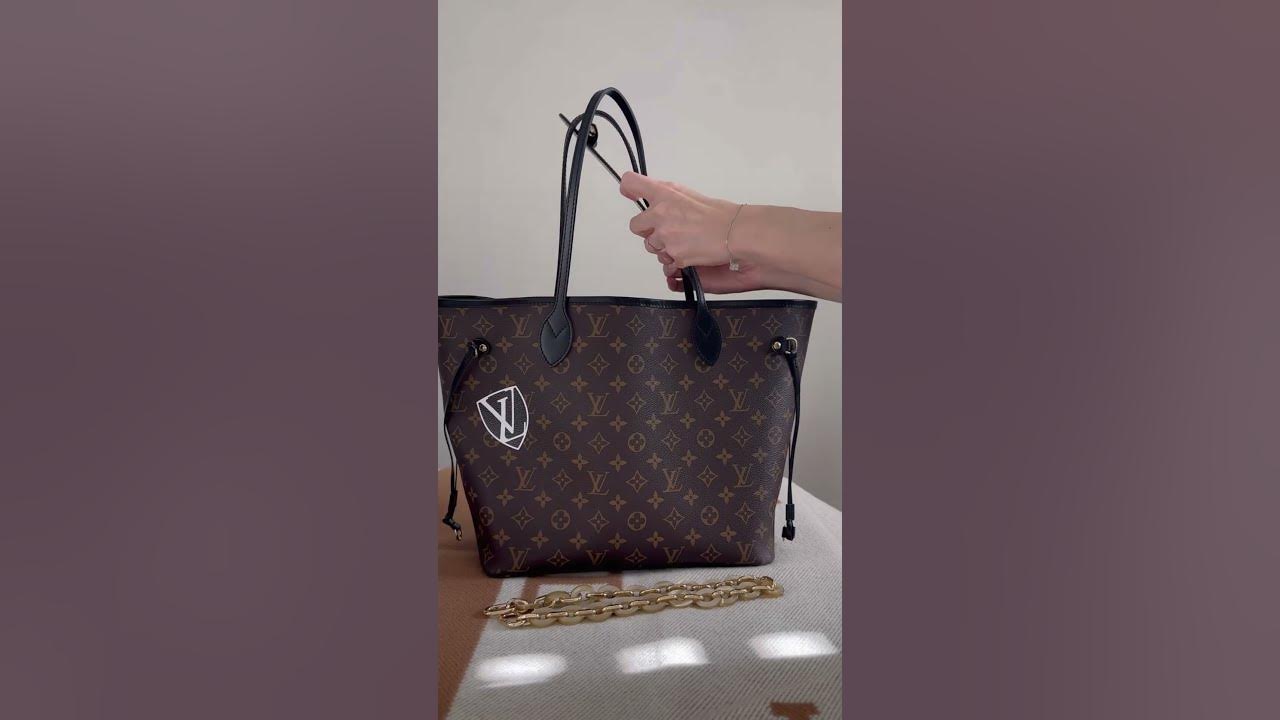This LV Hack Turns your Neverfull Into a Neo Noe #lvbag #shortsfeed 