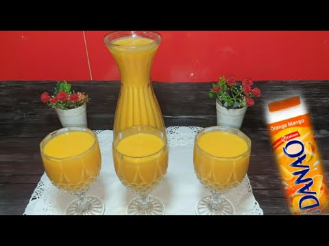 بنصف لتر حليب بدون فواكه بدون نكهات اسرع عصير داناو منزلي خاتر و البنة ياسلام