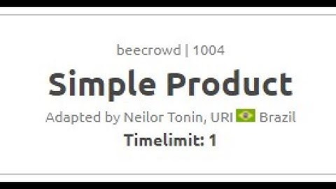 1004 Uri Online judge problem solving.