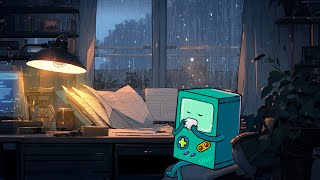 chill night study - 🌃 rainy lofi hiphop [ chill beats to relax/ work/study to ]