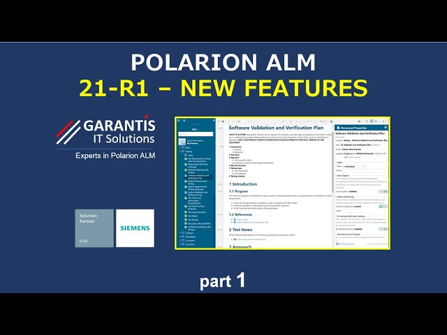 POLARION ALM. 21R1 release - demo of new features