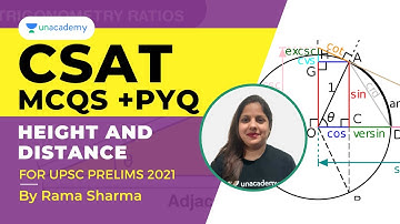 CSAT GS Paper - 2 MCQs | Height and Distance | UPSC Prelims 2021 | By Rama Sharma