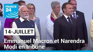 Défilé du 14-Juillet : Emmanuel Macron salue le Premier ministre indien Narendra Modi