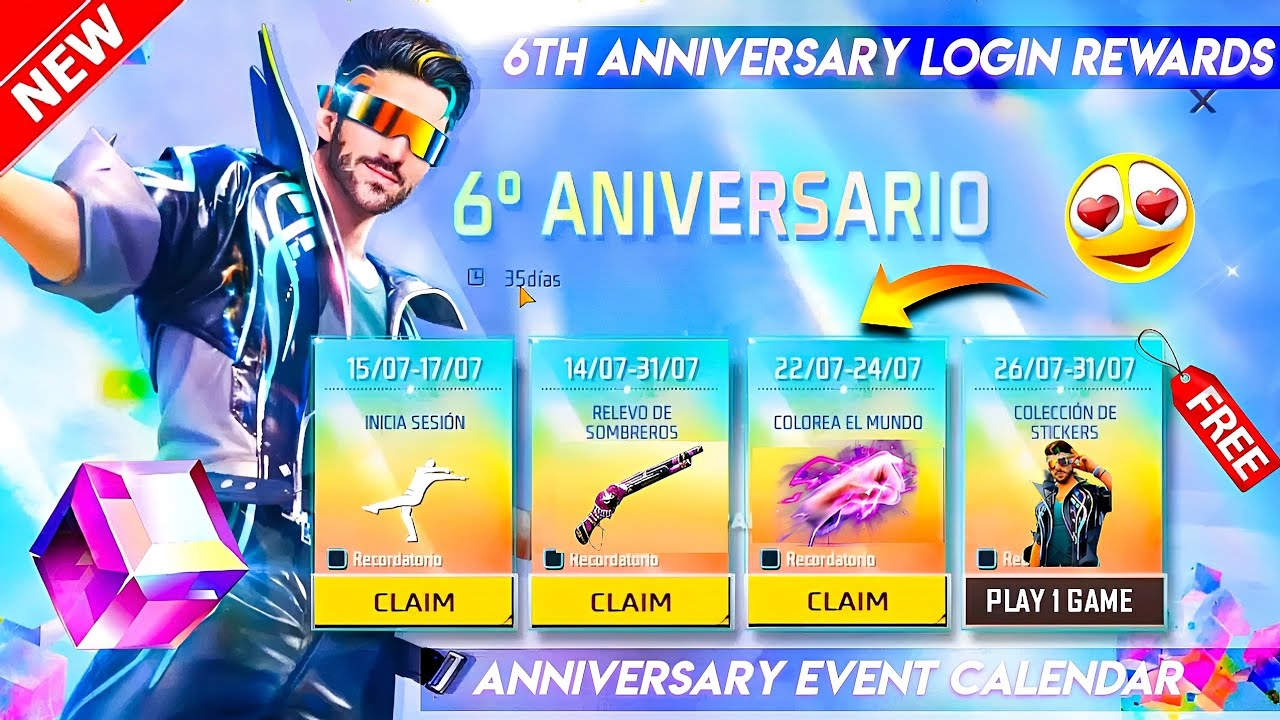 Garena Free Fire - Log in starting from today until the 30th August to get  Anniversary rewards including the ultimate rewards, Maniac Jinx Backpack on  the 6th login day. 🎒🎊 #JoinTheEvolution #23August #