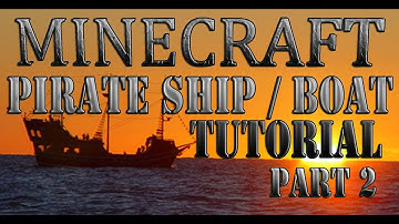 Minecraft Pirate Ship Tutorial Part 2 (Fixes,Decorating and DragonHead tutorial)