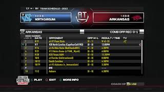 Legends Elite Dynasty, Yr 1 Week 1, Arkansas Razorback take on Penn State