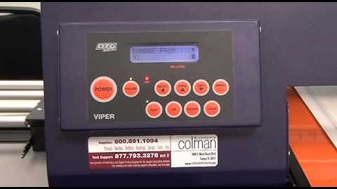 Viper DTG Printer Training Video - Powering Up the First Time