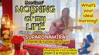 MORNING of my LIFE (Bee Gees) Female Cover, Acoustic Version, Chords & Lyrics